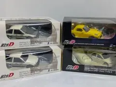 頭文字D　トレノ（白ボン・黒ボン）FD3S　ランエボ　ラジコン４台のサムネイル
