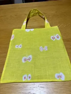 【ハンドメイド】ミナペルホネンchoucho ミニバック　イエロー