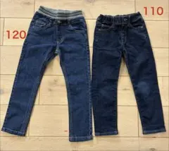 キッズ　デニムパンツ 110cm 120cm ゴムウエスト　イオン　ユニクロ
