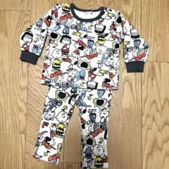 スヌーピー/SNOOPY /総柄/上下セット/セットアップ/裏起毛/90