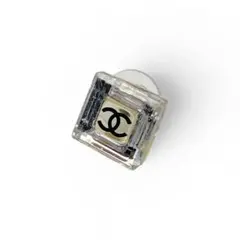 CHANEL・シャネル・ピアス・ココマーク・クリア・片耳・スクエア・05A