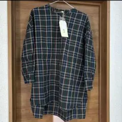 【新品】Dgy タータンチェック チュニック ネイビー系