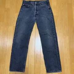 Levi's 501 ストレートデニム W32 L30 ブラックデニム　後染め