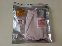 【L】ユニクロヒートテックコットン 極暖 長袖 クルーネックレース付 レディース