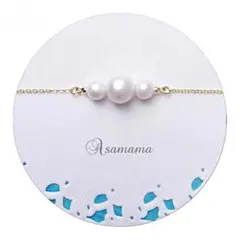 ♡ コットン パール ３粒 ♡ オーダー ブレス アンクレット ネックレス