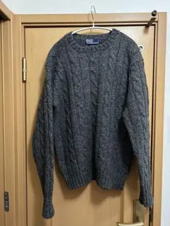 希少 90s Ralph Lauren ニット ポニー無し グレー