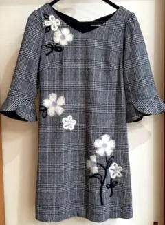 WILLSELECTION 刺繍7分袖ワンピース