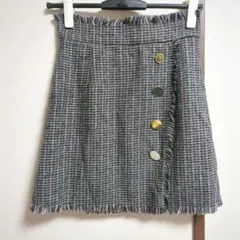 レディース/Sサイズ チェック巻きスカート風ミニスカート