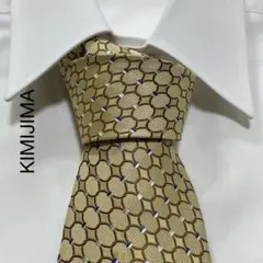 TG1278 KIMIJIMA パターン柄 ジャガード シルク ネクタイ 日本製
