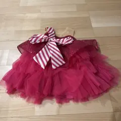 SHEIN 子供 キッズ ドレス パーティー ピンク スパンコール リボン
