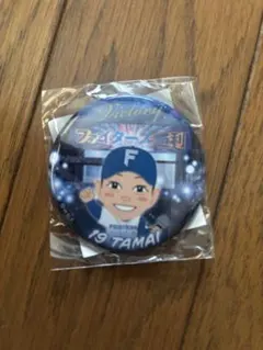 北海道日本ハムファイターズ　ガチャ　玉井選手　缶バッジ