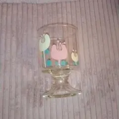 昭和レトロ　グラス花柄　佐々木硝子