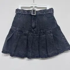 デニムプリーツスカート