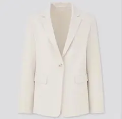ユニクロ UVカットジャージージャケット XL オフホワイト 美品