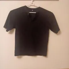 UNIQLO ヘンリーネックTシャツ ブラック M