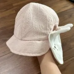 46cm ベビー用 くまさん耳付き帽子 ピンク