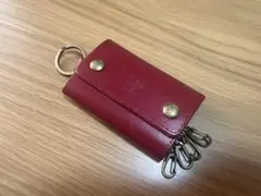 【ILBISONTE】キーケース 赤 6連キーリング