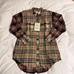【新品】BURBERRY チェック柄長袖シャツ Mサイズ 新品