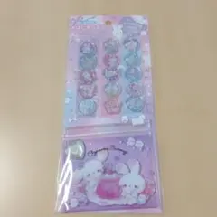 クーリア　おはじきシール　おやすみバニー