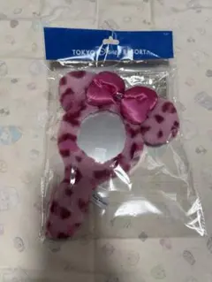 ミニー　ピンク　レオパード　豹柄　ミラー　ストラップ　Disney