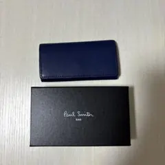 Paul Smith ネイビー レザー キーケース