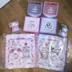 マイメロディ・クロミ 保存容器とプレートセット　8点まとめ売り