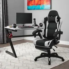 ゲーミングチェア 人間工学タイプ（オットマン付・リクライニング・ハイバック）