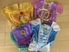 プリンセス なりきりドレス100-110ラプンツェル シンデレラ ベル アリエル