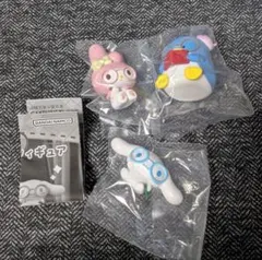 めがねっこちゃん　フィギュア　マイメロ　サム　シナモロール　ガチャガチャ