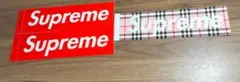 Supreme ステッカーセット 赤 チェック柄