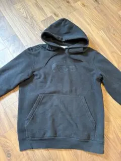 LACOSTE ブラック フード付きパーカー US S