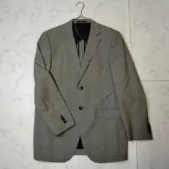 テーラードジャケット 千鳥格子 ショート丈 メンズ グレージュ