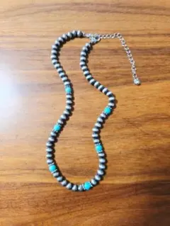 インディアン ネックレス ジュエリー ターコイズ風 アメカジ ナバホ族風　B