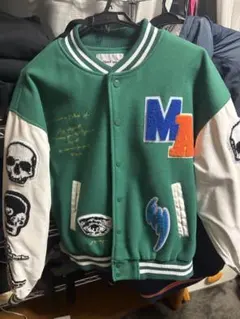 刺繍スタジャン 緑色 MA