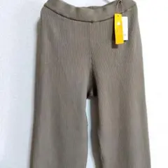 色味注意【新品未使用】バイパチリブ編みニットパンツ　サイズ　XS