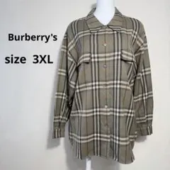Burberry's バーバリー チェック長袖シャツ　ウール　大きいサイズ3XL