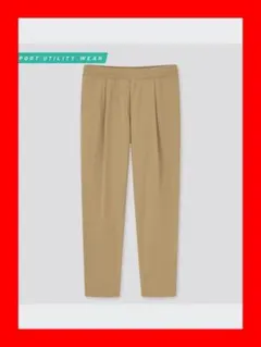 新品 ウルトラストレッチアクティブテーパードアンクルパンツ M ベージュ