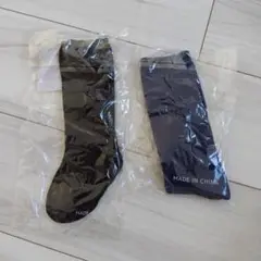 キッズ靴下 2足セット 黒 紺 plus