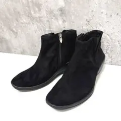 【ARCOPEDICO】コンフォートショートブーツ 黒 サイドジップ 24cm