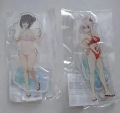 あやかしトライアングル　風巻祭里　花奏すず　水着　アクリルスタンド