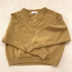 スローブイエナ　ニット　マスタードイエロー