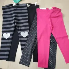 新品　H&M　女の子　オーガニックコットン　レギンス90