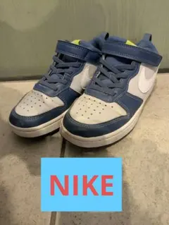 Nike スニーカー 青/白 ストラップ付き 21cm