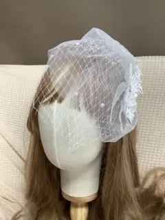 ウェディング　バードゲージベール　ヘッドドレス