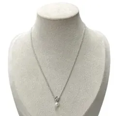TASAKI 田崎真珠　あこや真珠　ネックレス　sliver シルバー　タサキのサムネイル