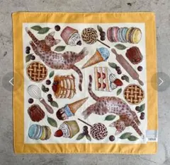 新品　カワムラオリエ365CAT.ART　cat all 猫ハンカチ　スイーツのサムネイル
