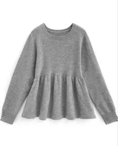 グレイル　袖パールペプラムニットトップス[uf065]