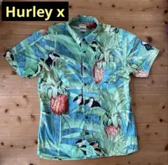 hurleyx メンズ半袖シャツ　アロハシャツ　カジュアルシャツ　サーファー　Lのサムネイル
