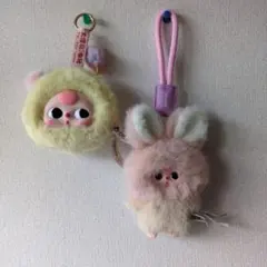 うさぎとクマのぬいぐるみストラップ