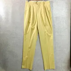 ellesseタグ付き未使用品　タックパンツ　イエロー　無地　ゴルフ　スポーツのサムネイル